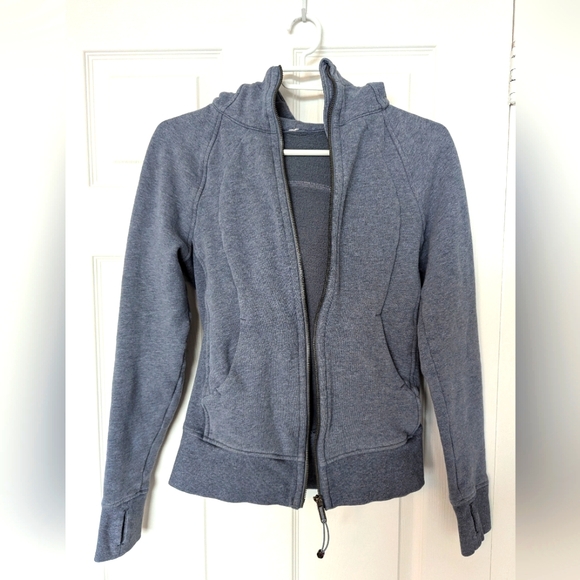 Lululemon Scuba Zip Hoodie (Dusky Blue, Size 6) - Picture 2 of 4